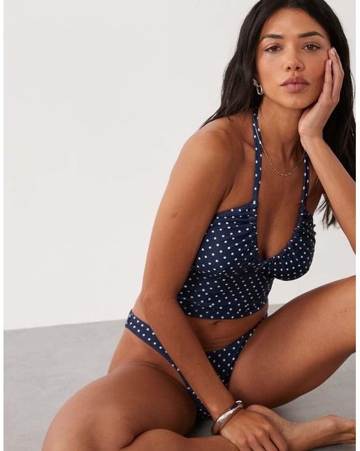 Peek & Beau Blue High Leg Bikini Bottom