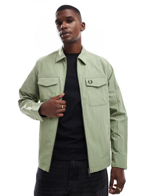 Fred Perry – hemdjacke in Green für Herren