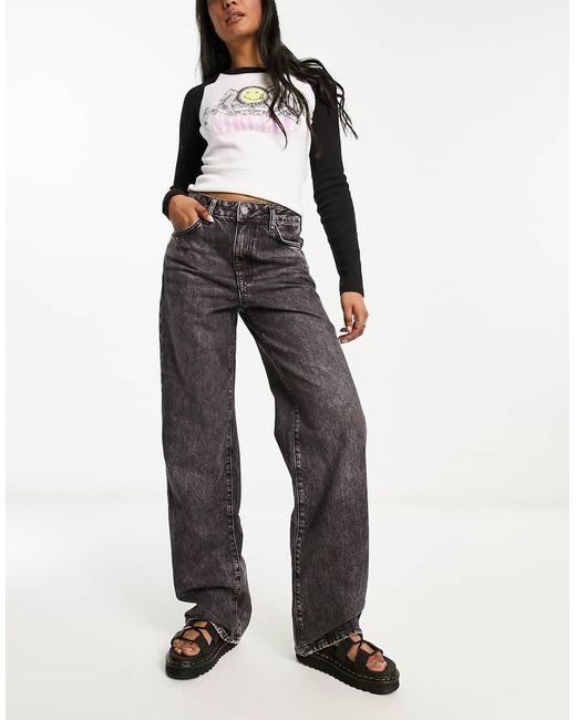 Superdry Black Vintage Wide Denim