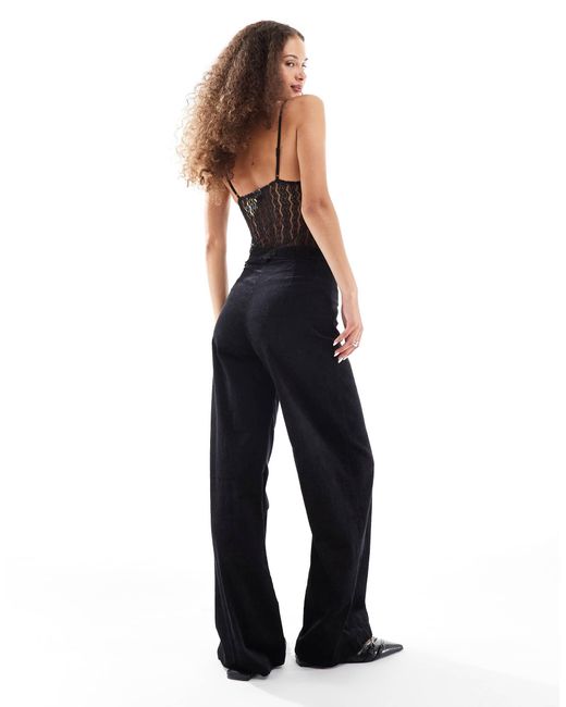 Vrg Grl White Arabella Wide Leg Cord Pants