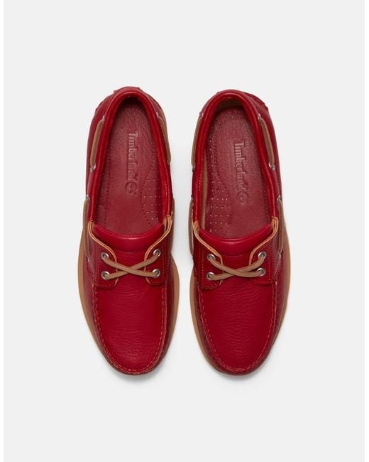 Timberland Red Classic Boat Shoe for men