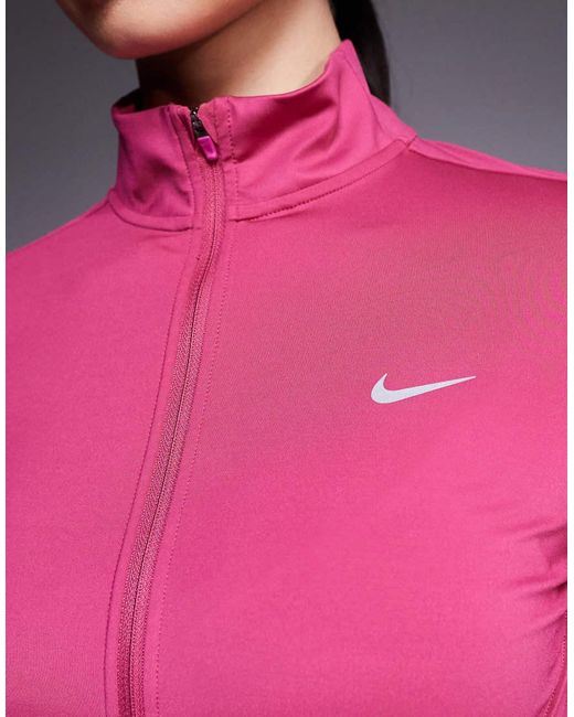 Nike Pink Swift Dri-fit Fitted Full Zip Top