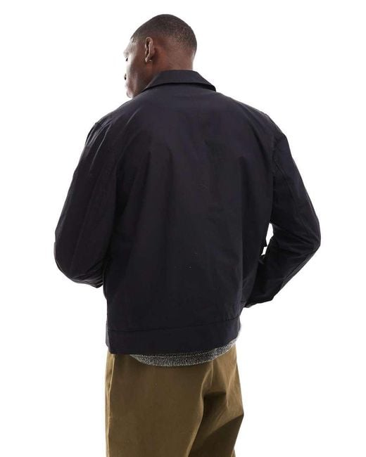River Island Black Smart Chore Jacket for men