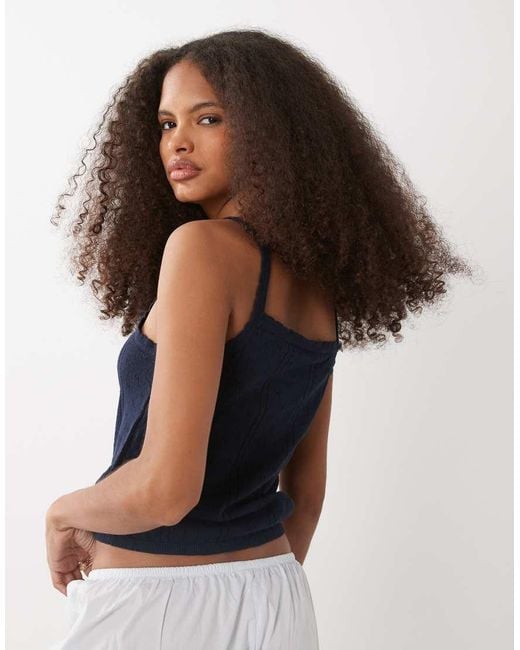 Mango Blue Teen Pointelle Cami Top