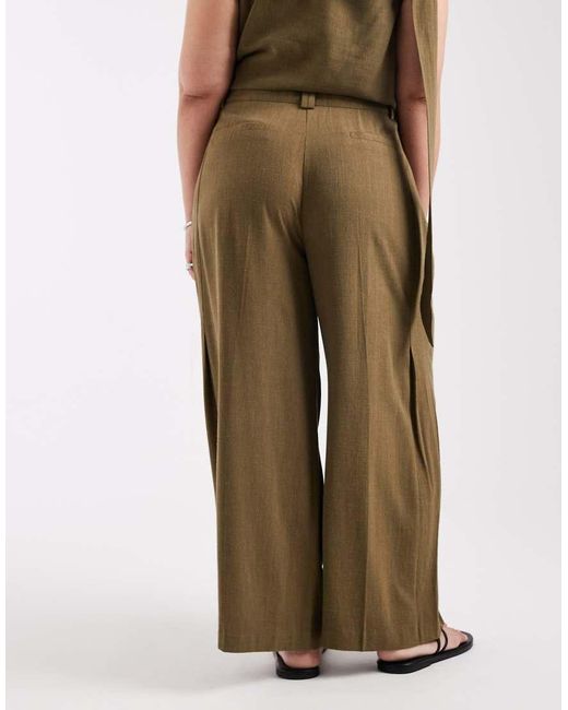 ASOS Green Curve Tailored Relaxed Trousers