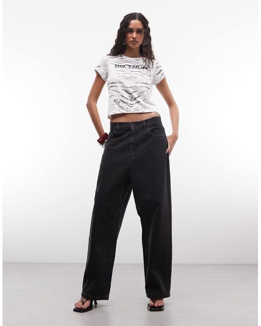 Abrand Jeans White Zebra Baby Tee