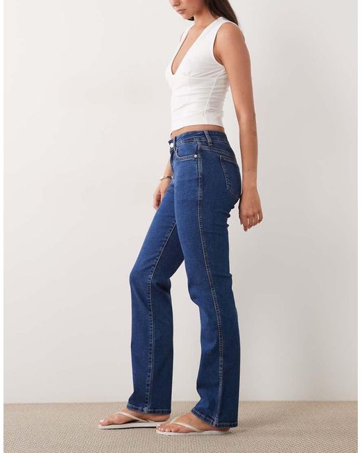 Cotton On Blue Mid Rise Stovepipe Jeans
