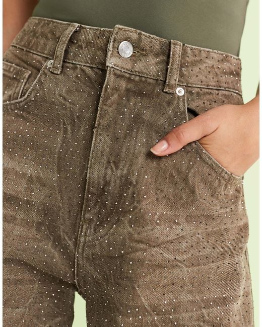 ASOS Green High Waisted Barrel Jean