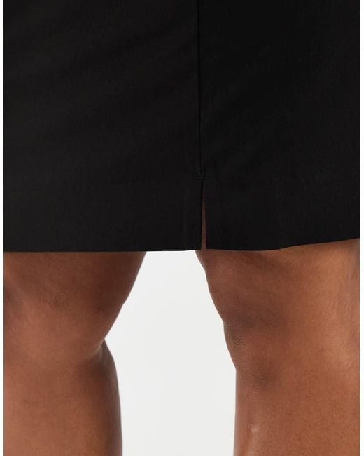 ASOS White Curve Mini Skirt With Split