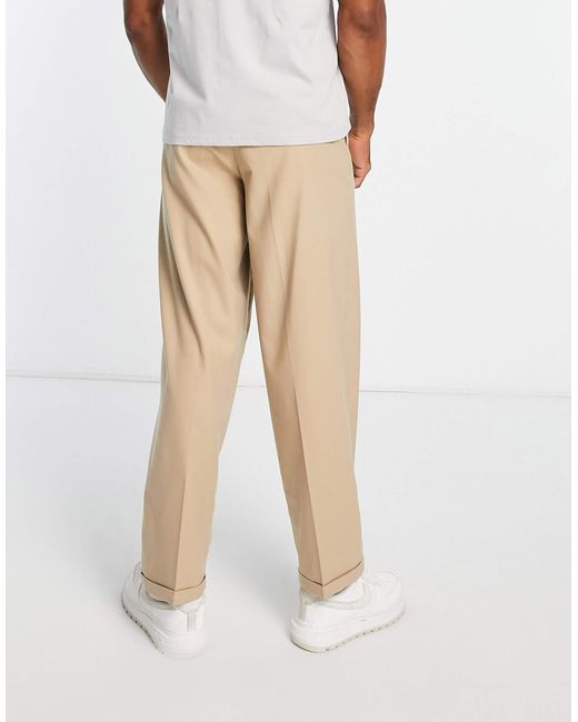 Pantalon élégant fuselé - taupe New Look pour homme en coloris White