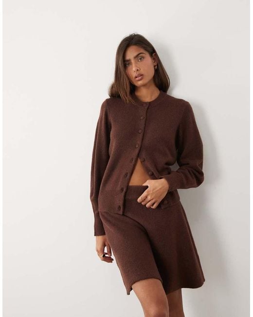 ASOS Natural Mini Skirt With Wool