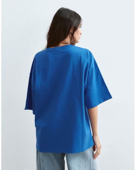 ARRANGE Blue Oversized Premium Heavy Weight T-shirt