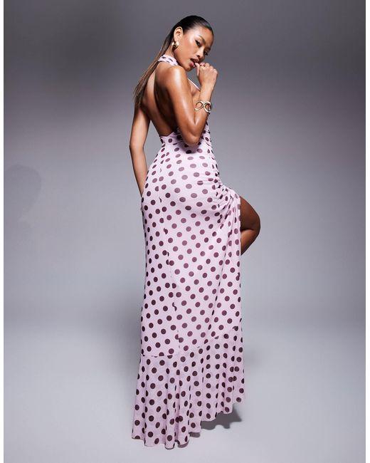 afrm halter ruffle maxi dress AFRM Halter Neck Ruffle Maxi Dress