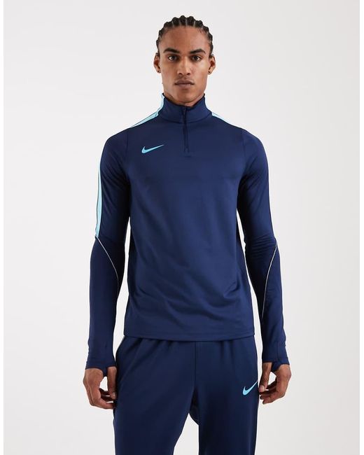 Nike Football Blue Strike Dri-fit Long Sleeve Drill Top for men