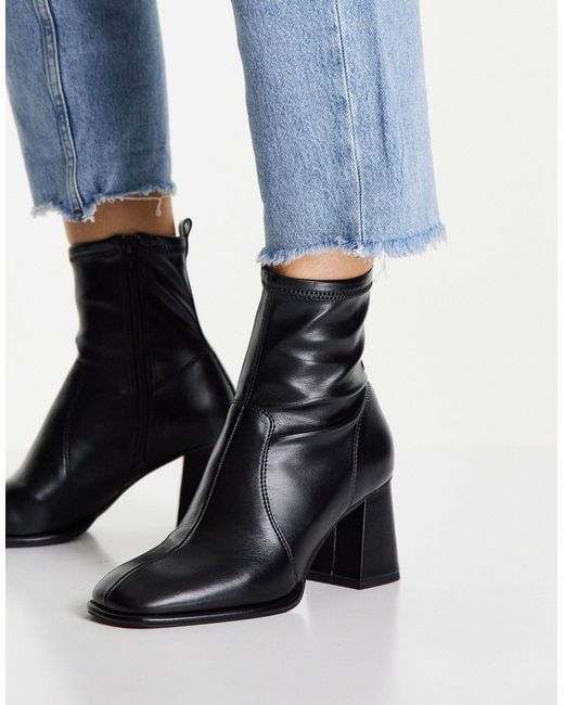 Block heeled hotsell sock boots
