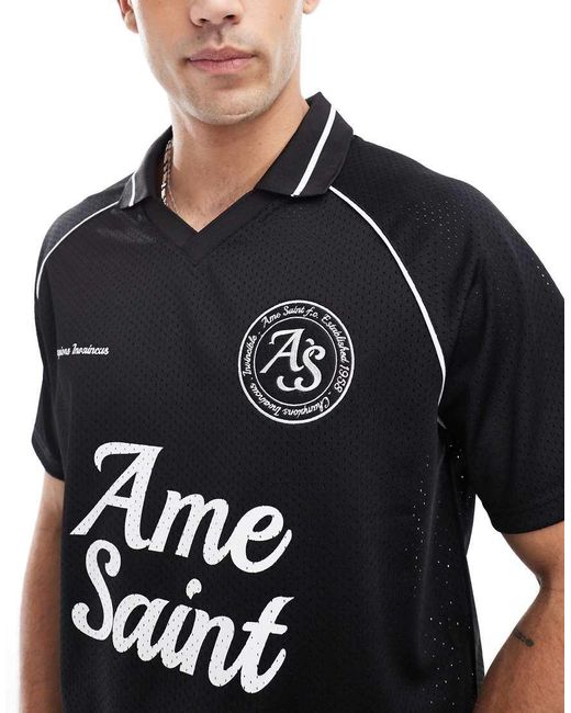 River Island Black Sport Polo Top for men