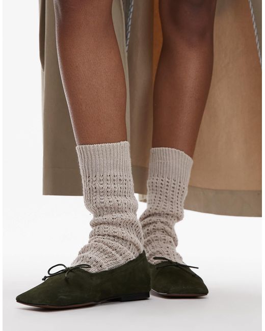 ASOS Black Lotus Premium Suede Ballets