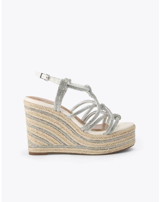 KG by Kurt Geiger White Perla Wedge Heeled Sandals