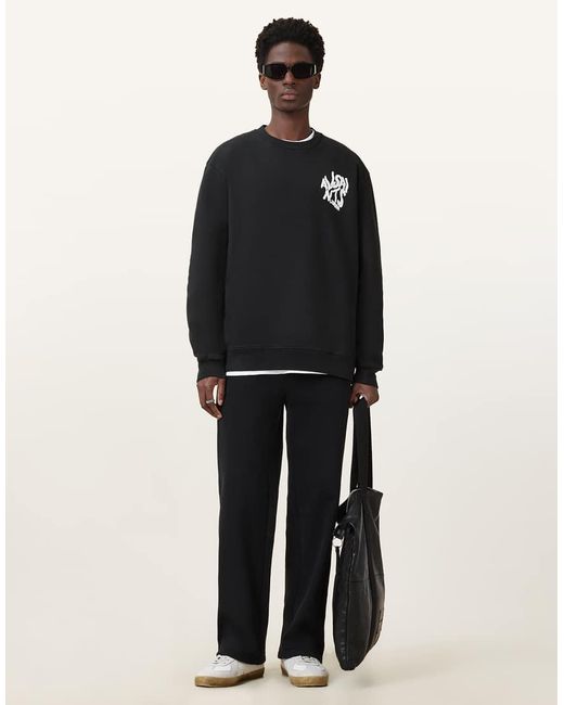 Sudadera Con Cuello Redondo Orlando De AllSaints de hombre de color Black