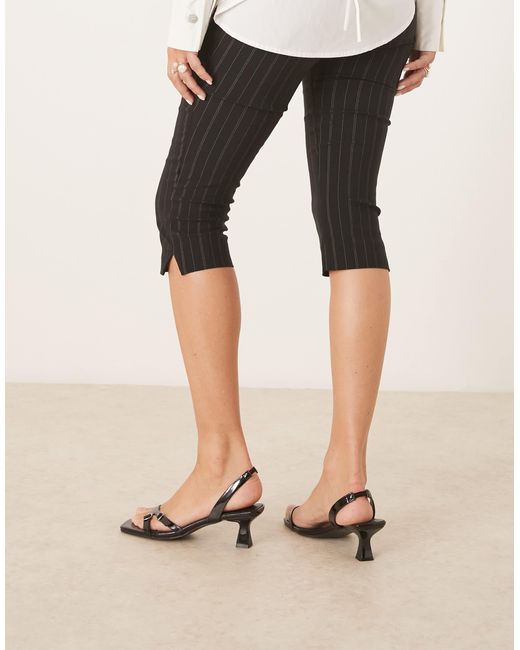 Glamorous Black Heeled Sandals With Buckle Detail