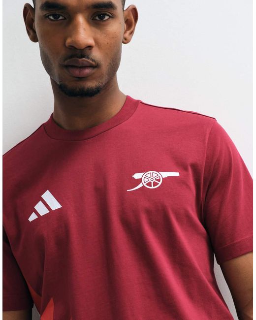Adidas Originals Red Adidas Football Arsenal 26/27 Stadium T-Shirt for men