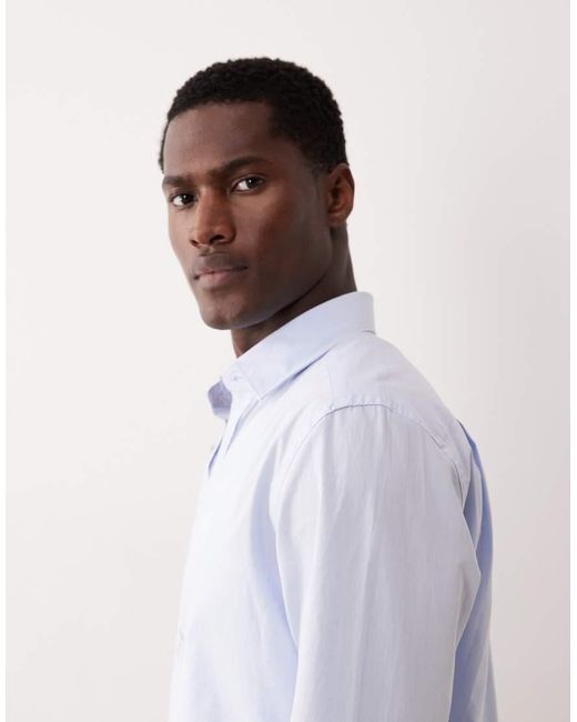 Mango White Cotton Shirt for men