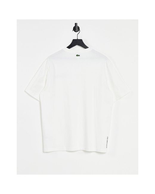 Lacoste White Pima Vneck Tee - White T Shirt Front And Back PNG Image With  Transparent Background