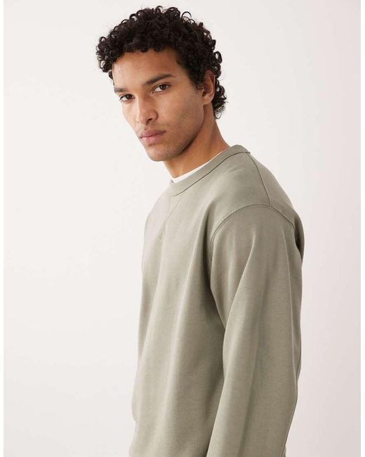 SELECTED Gray Vintage Look Sweatshirt for men