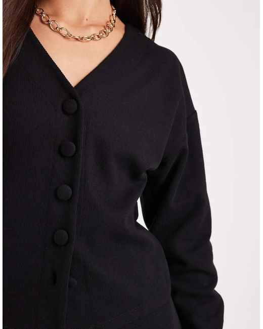 Vero Moda Black Soft Cinched Waist Cardigan Mix & Match Co-ord