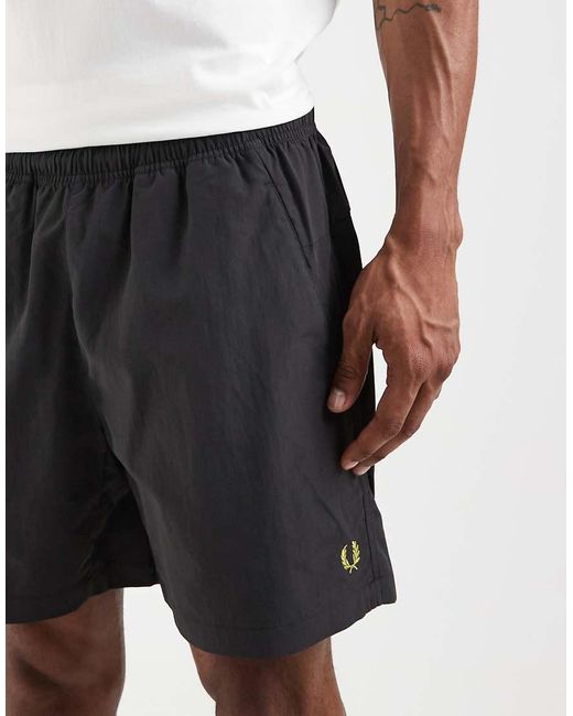 Fred Perry White Tennis Performance Logo Tennis Shorts for men