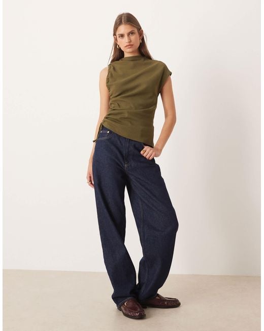 ASOS Green – geripptes oberteil