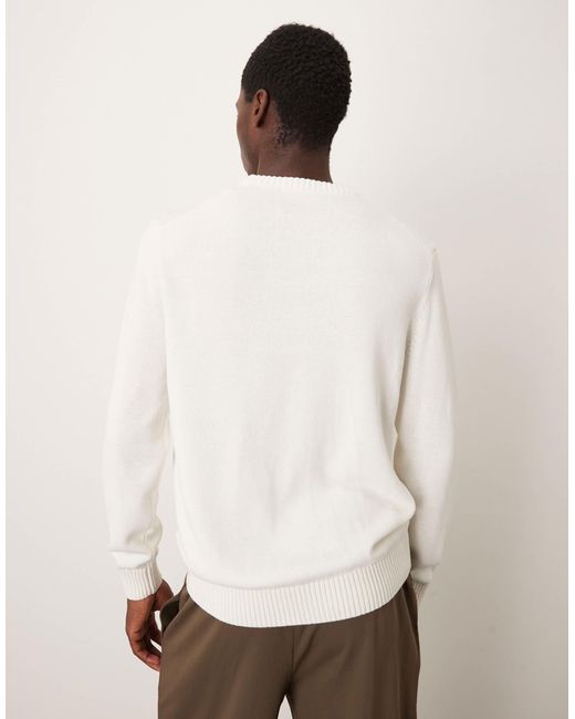 Mango Natural Round Neck Knitted Jumper for men