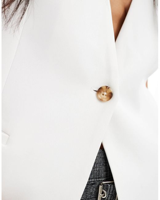 New Look White – longline-weste