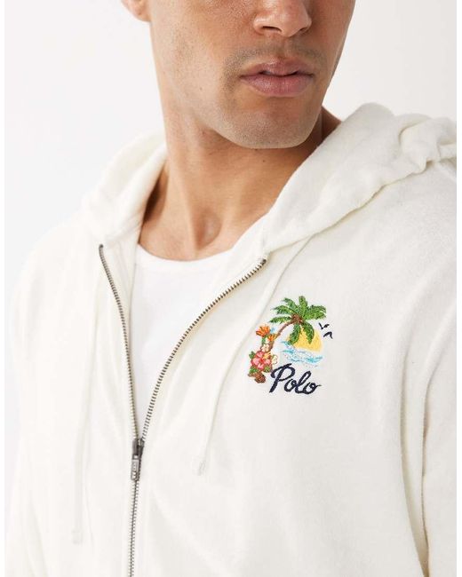 Polo Ralph Lauren Natural Scenic Back Embroidered Hoodie for men