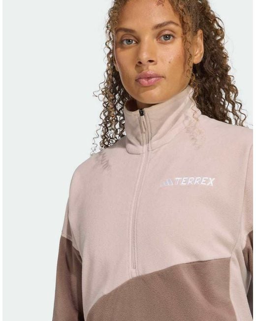 Adidas Originals Natural Terrex Multi Climawarm Fleece Anorak