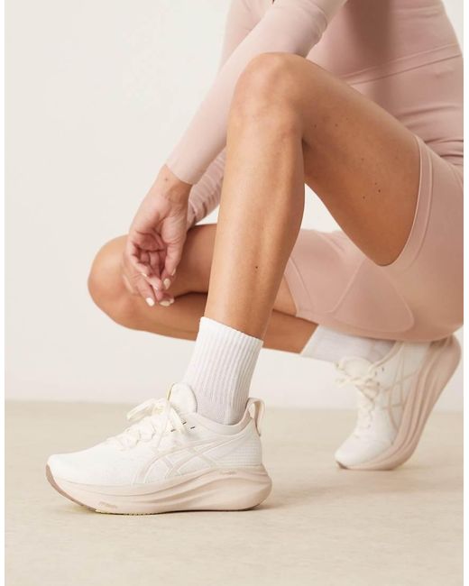 Zapatillas De Deporte Y Beis Mineral Para Correr Gel-Nimbus 27 De -Blanco Asics de color Natural