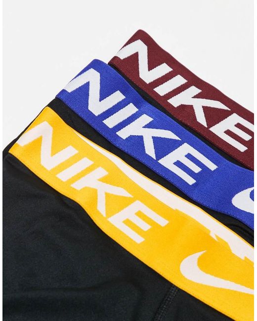 Nike Black Essential Microfibre 3 Pack Trunk for men