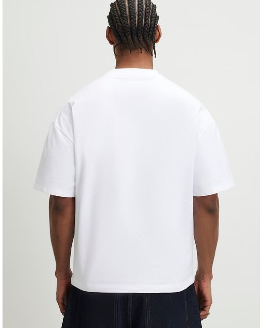 River Island White Oversized Cotton Floral Luminis T-Shirt for men