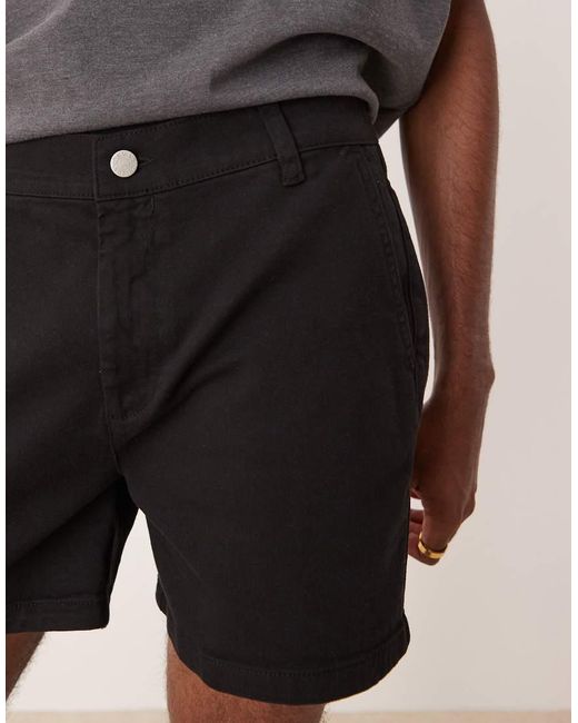 ASOS Gray Shorter Length Skinny Chino Shorts for men
