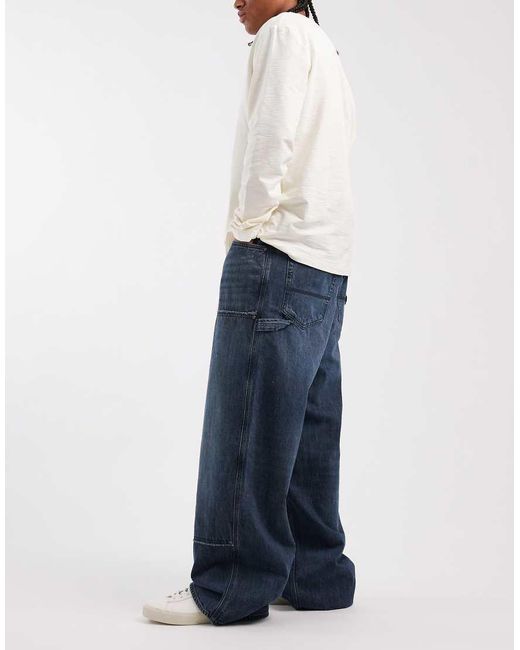 HUGO Blue Carpenter Wide Leg Jeans for men
