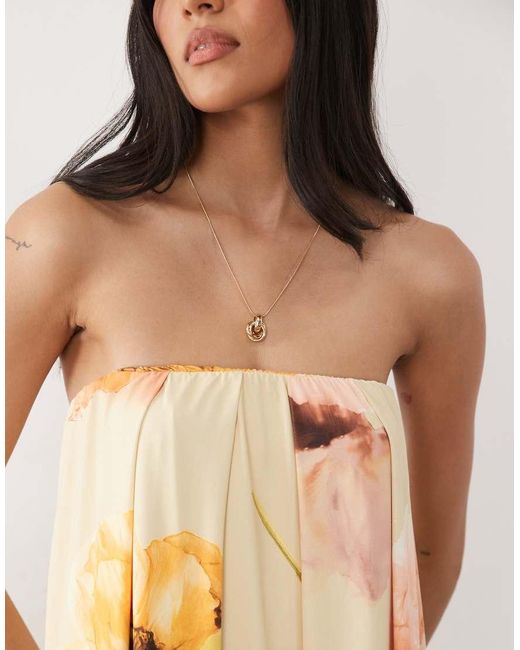 ASOS Natural Bandeau Maxi Dress