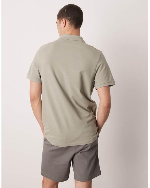 Confezione Da 2 Polo Piqué Kaki E Antracite di ASOS in Gray da Uomo