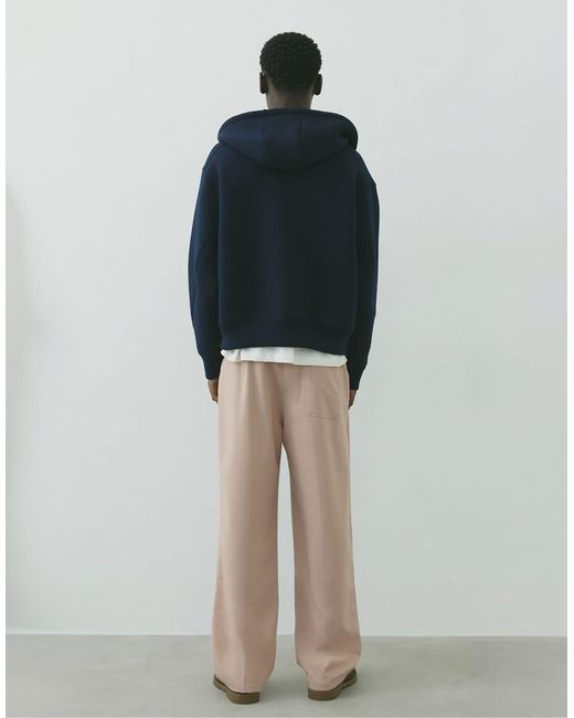 Pull&Bear Black Tailored Fit Wide Leg Trousers for men