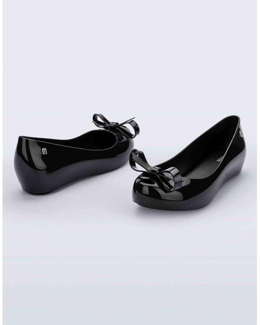 Melissa Black Ultragirl Bow Iii Ballerina Flats