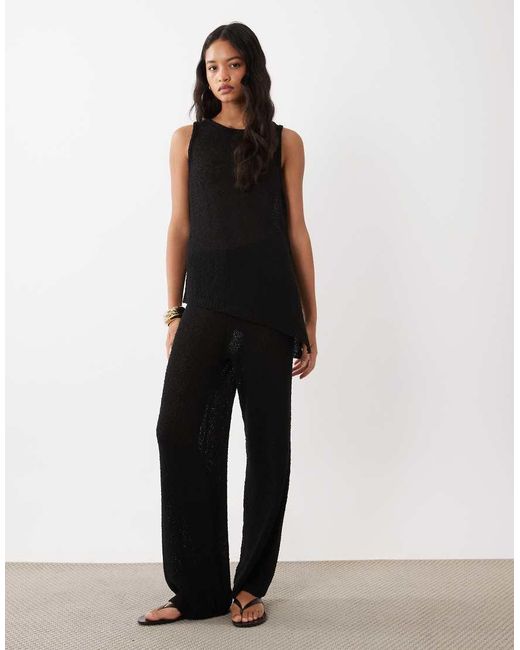 ASOS Black Knitted Tape A-line Cami Co-ord