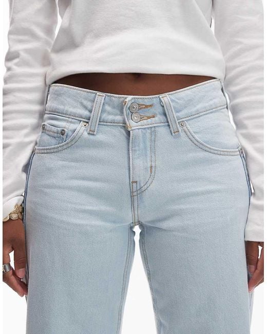 Vaqueros De Corte Suelto Y Talle Muy Bajo Con Y Detalle De Paneles Superlow De -Azul Levi's de color Blue