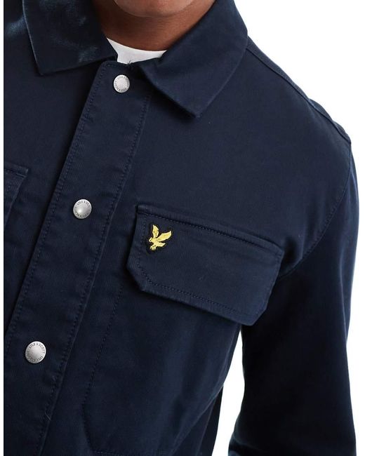 Lyle & Scott Corduroy Overshirt in het Blue voor heren