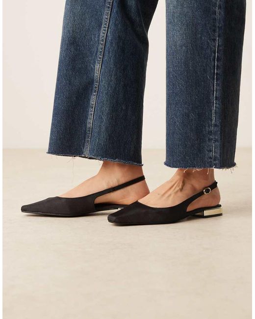 ASOS Natural Logan Slingback Ballets