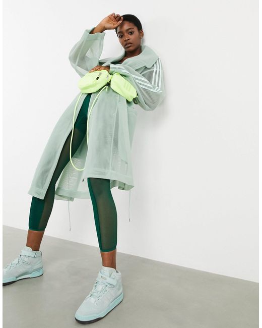 Ivy Park Green Adidas x – Trenchcoat aus Mesh