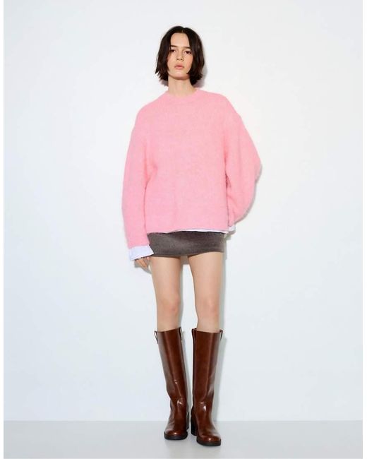 Pull&Bear Pink Round Neck Jumper